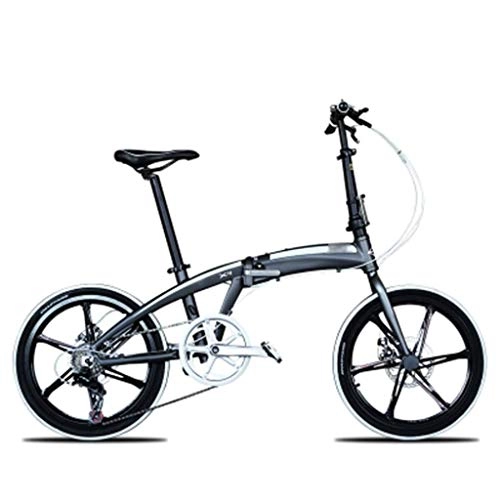 Folding Bike : Jue Folding Bikes Folding Bicycle Ultra Light Portable Aluminum Alloy Bicycle Variable Speed Male And Female Adult Bicycle Outdoor Riding Fitness Bicycle (Color : White, Size : 20inches)