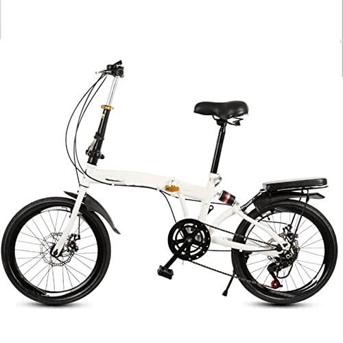 Folding Bike : JustSports Foldable Bicycle 20 Inches Folding Bikes Variable Speed Disc Brake Bikes Compact Folding Commuter Bicycle Ultra-light and Portable Bicycle for Women and Men Adult