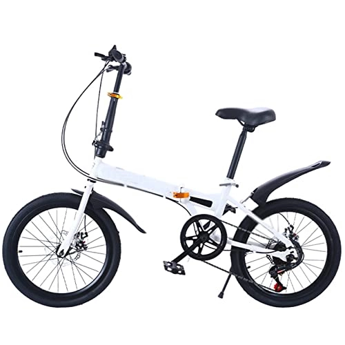 Folding Bike : JustSports Folding Bikes Bicycle, 20 Inch Bikes Portable Lightweight City Bike Foldable Bicycle Portable Commuter Bicycle Variable Speed Bicycle for Adults Men And Women