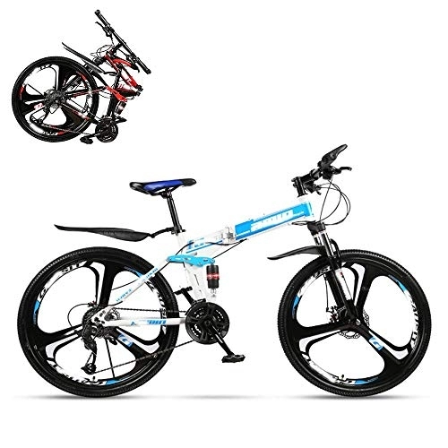 Folding Bike : JYCTD Folding Adult Bicycle, 24 Inch Variable Speed Shock Absorption Off-road Racing, with Front Shock Lock, Multi-color Optional, Suitable for Height 150-170cm