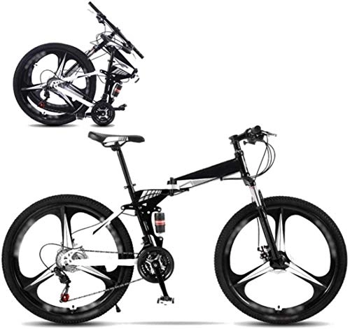 Folding Bike : JYD Bike foldable bicycle 24 to 26 inches, shock-absorbing off-road bike, folding commuter bike 27 speed dual disc brake 6 to 11.26