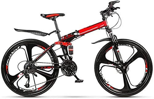 Folding Bike : JYTFZD WENHAO 26 Inch Wheel Adult Off-Road Mountain Bike, for 24speed Variable Speed Foldable Road Bicycle Carbon Steel Frame Racing Ride, for Urban Environment and Commuting To and From Get Off Work