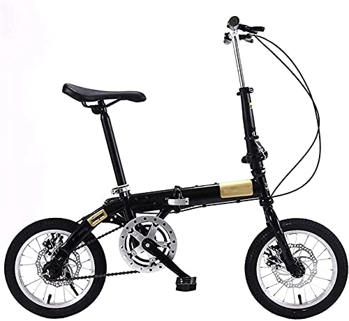 Folding Bike : JYTFZD WENHAO Adult Work Bike Road Folding Bicycle, for Men 14 Inch Wheel Carbon Racing Front and Rear Mechanical Ride, for Urban Environment and Commuting To and From Get Off Work (Color:White)