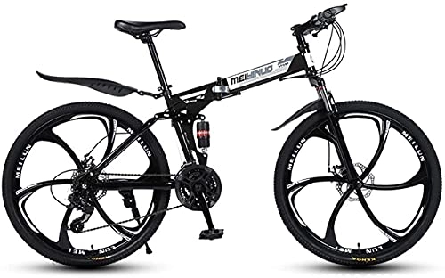 Folding Bike : JZTOL Bicycle Mountain Folding Bike 26-Inch Variable Speed Dual Shock-Absorbing Cross-Country Bike 21 / 24 / 27 Speed Adjustable Disc Brake (Color : C, Size : 27 speed)
