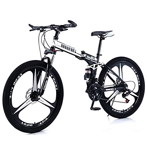 Folding Bike : KANULAN Bicycle Ergonomic Bikes Mountain, Anti-slip Wear-resistant Bike Fast Folding, Lightweight Bike, Bike Wheel Dual T(Size:21 speed)