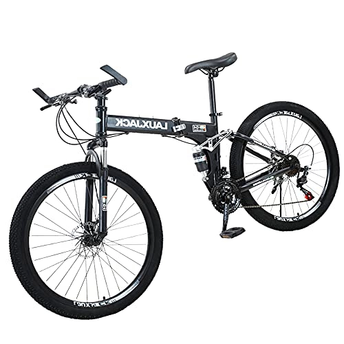 Folding Bike : KANULAN Bicycle Mountain Bike Comfortable And Beautifu, Ergonomic Folding ​easy To Fold, Small Space Occupation, Anti-skid Tires, Suitable For Mountains And Streets T(Size:27 speed)