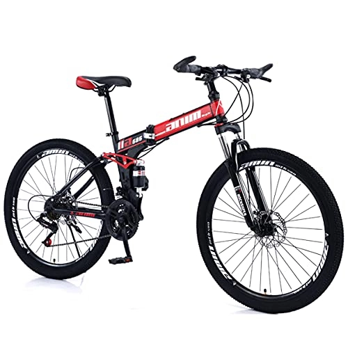 Folding Bike : KANULAN Bike Lightweight, Bike Sport Ergonomic For Men Or Women, 21 Speeds Bikes Fast Folding, With Anti-slip Wear-resistant Wheel Dual Mountain Bike Sport T