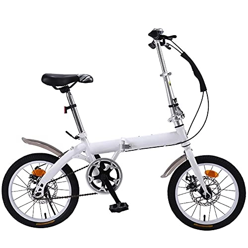 Folding Bike : KANULAN Bike Mountain Folding Bike Wheel Dual Suspension, Suitable 7 Speed, Adjustable Seat, Height And Save Space Better, For Mountains And Roads T