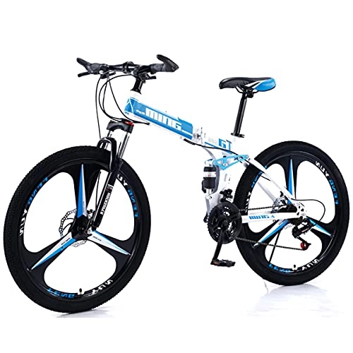 Folding Bike : KANULAN Bike Wheel Dual, Bikes Mountain, Ergonomic Lightweight Bike, Anti-slip Wear-resistant Bike Fast Folding T(Size:30 speed)