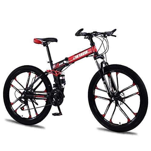 Folding Bike : KANULAN Bike Wheel Dual With 21 Speeds Bikes, Anti-slip Wear-resistant, Mountain Fast Folding Ergonomic Lightweight, For Men Or Women T