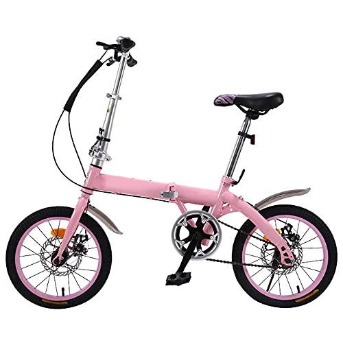 Folding Bike : KANULAN Folding Bike Mountain Bike Wheel Dual Height Adjustable Seat Suitable, And Save Space Better, For Mountains And Roads, 7 Speed T