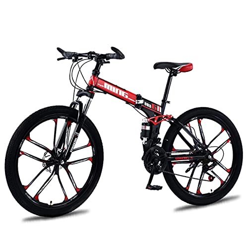 Folding Bike : KANULAN Mountain Bike, Anti-slip Bikes Wear-resistant Fast Folding, Ergonomic Lightweight, Wheel Dual, For Men Or Women Bike T(Size:21 speed)