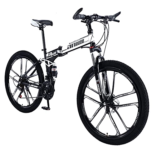 Folding Bike : KANULAN Mountain Bike Blue Bikes Wheel Dual With 27 Speeds, Fast Folding Ergonomic Lightweight, Anti Slip Wear Resistant, For Men Or Women T