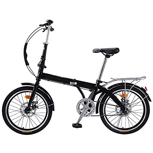 Folding Bike : KANULAN Mountain Bike Folding Bike 7 Speed Adjustable Seat Suitable For Mountains And Roads Wheel Dual Suspension, Height And Save Space Better Black T