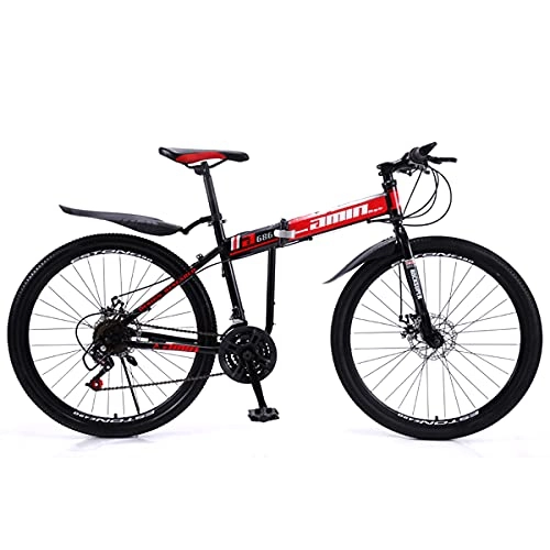 Folding Bike : KANULAN Sport Bikes Fast Folding 21 Speeds Bike Lightweight Ergonomic With Anti-slip Wear-resistant Wheel Dual Mountain Bike Sport For Men Or Women Bike T