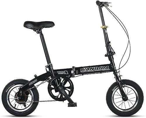 Folding Bike : Kcolic 12 / 14 Inch Lightweight Alloy Folding Bike, Single Speed, 200kg Load Capacity, Adjustable A, 12inch