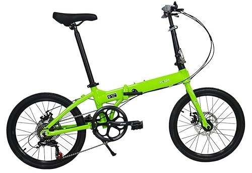 Folding Bike : Kcolic 20 Inch Lightweight Folding Bike, 7 Speed Foldable City Bicycle Variable Mobile Portable Adult Folding Bike Quick for Students and Urban Commuters A, 20inch