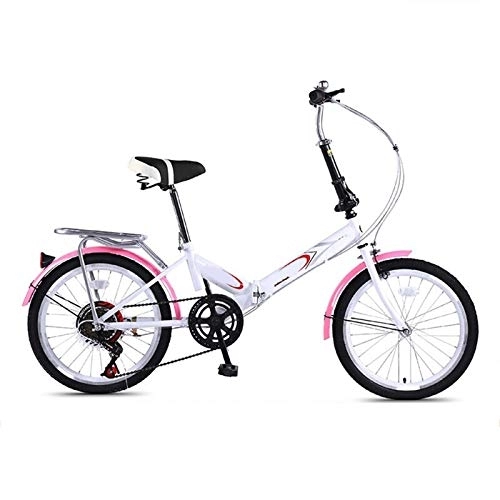 Folding Bike : KJHGMNB Foldable Bicycles, 20-Inch Folding Bicycles, Single-Speed Variable-Speed Male And Female Commuting Student Bicycles, Free Installation