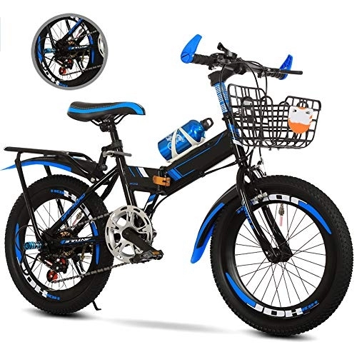 Folding Bike : KJHGMNB Folding Bicycle, Children's Folding Bicycle, Foldable Frame Design, Easy To Carry Can Be Put in The Trunk of The Car, Braking More Sensitive