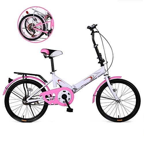 Folding Bike : KJHGMNB Folding Bicycle, No Need To Install, High Gear Ratio, High-Carbon Steel Handlebars Are Made of High-Carbon Steel, Reinforcement, And Welding Are Stronger