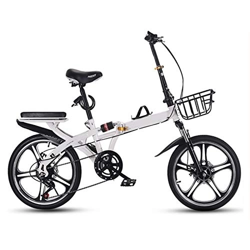 Folding Bike : KJHGMNB Folding Bicycle, No Need To Install The Bicycle, Variable Speed Foldable Small Wheel Bicycle, Double Shock Absorption at The Front And Rear Double Shock Absorption