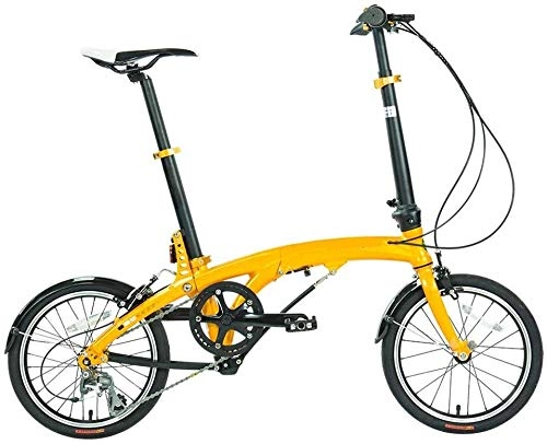 Folding Bike : KKKLLL Folding Bicycle Bicycle Longitudinal Ultra-Light Outside Shift Bicycle Office Worker 16 Inch 3 Speed
