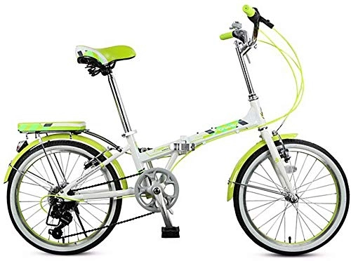 Folding Bike : KKKLLL Folding Bicycle Color Matching Aluminum Alloy Frame Men and Women Bicycle 7 Speed 20 Inch