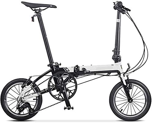 Folding Bike : KKKLLL Folding Bicycle Wheel Urban Commuter Version Men and Women Bicycle 14 Inch 3 Speed