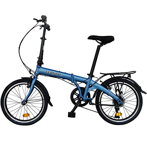 Folding Bike : KKLTDI 13kg, 20" Lightweight Alloy Folding City Bicycle Bike Blue 20inch