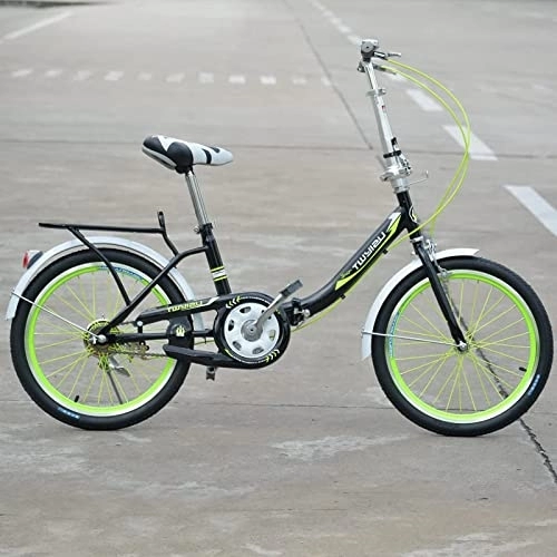 Folding Bike : Koliyn Mini 20 Inch Folding Bike, Quick Folding System, with Variable for Youth Student Lightweight Aluminium Folding City Bike