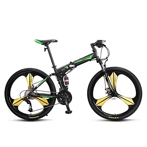 Folding Bike : KOSGK Mountain Bikes Bicycles Lightweight Flying 21 / 27 speeds Steel Stronger Frame Disc Brake, 3, 27speed