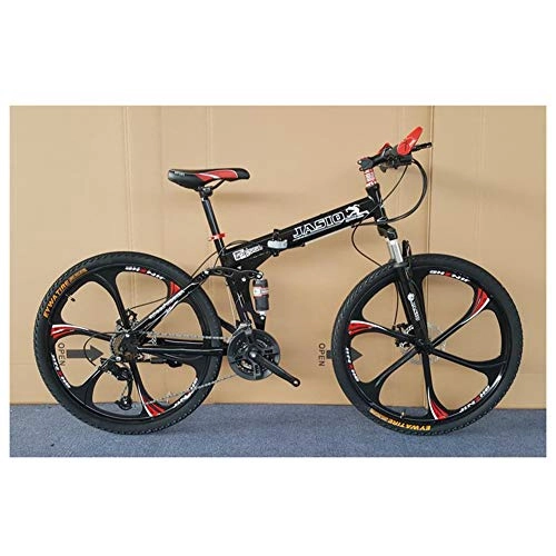 Folding Bike : KXDLR Bicycle, Mountain Bike, Adult Male Student Bicycle, 26 Inch 24 Speed, Road Bike, Black