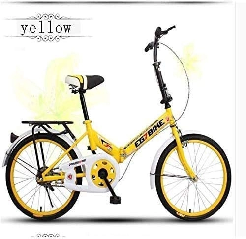 Folding Bike : L.HPT Small work portable adult ladies folding bicycle multi-functional student bicycle girls walking bicycle (Color : B)