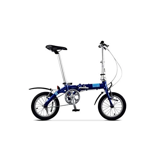 Folding Bike : LANSHAN DAHON BYA412 Folding Bicycle Mini Ultra Light Adult Student Men And Women Portable Small Wheel Bicycle (Color : Blue)