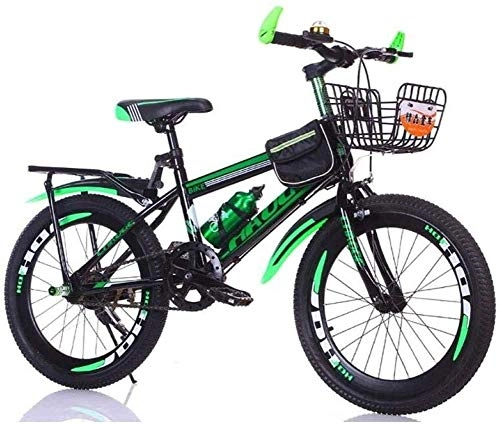 Folding Bike : LBWT Single Speed ​​Mountain Bike, Unisex Folding Mountain Bicycle, 18 Inch 20 Inch 22 Inch 24 Inch, Adult / Student / Teen, Gifts (Color : Green, Size : 18 Inches)