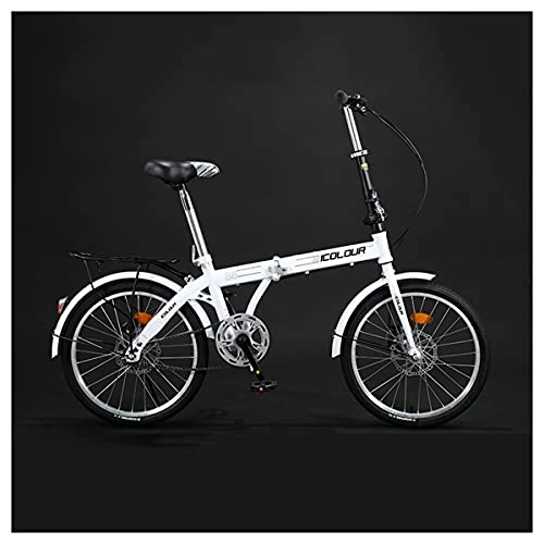 Folding Bike : LHQ-HQ Lightweight Foldable Bike 20 Inch Single-Speed Folding Bicycles Dual Disc Brakes Commuters Bikes for Adults Students Urban City Bike, C