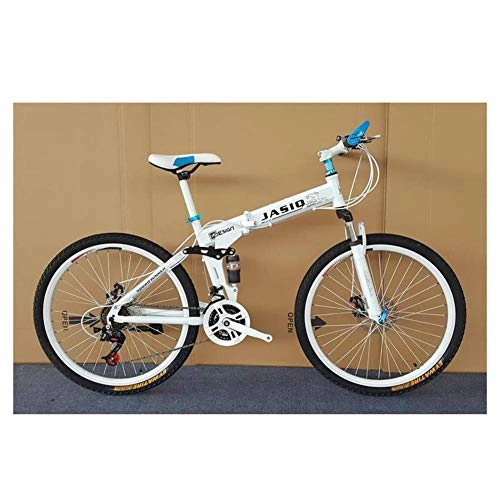 Folding Bike : LHQ-HQ Outdoor sports 26'' Folding Mountain Bike, 27 Speed Gears, Lightweight Iron Frame, Foldable Bicycle with AntiSkid And WearResistant Tire for Adults Outdoor sports Mountain Bike