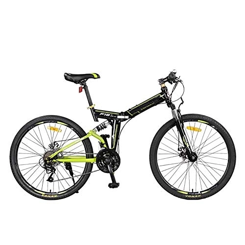 Folding Bike : LHSUNTA Foldable Mountain Bikes, Alloy Frame Road Bicycles, 24 Speed 26 Inch Wheels Utility City Bicycle, For Men's Student