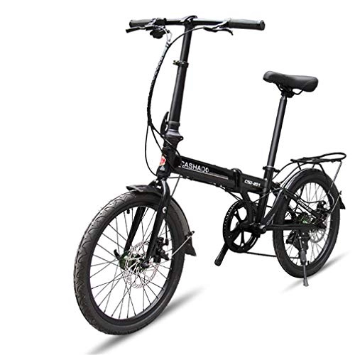 Folding Bike : LHY RIDING 20 Inch Folding Bicycle Mini Boys And Girls Speed Bicycle Aluminum Folding Bike Mountain Bike Suitable For Height Between 150-180cm, Black, 20inches