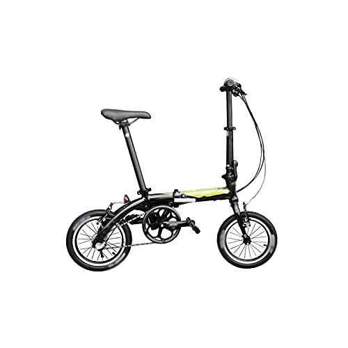 Folding Bike : Liangsujian Bicycle, 14-inch Aluminum Alloy Folding Bike Ultralight Bicycle (Color : Black)