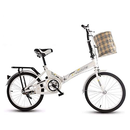 Folding Bike : Lightweight Folding City Bicycle 20 Inch Bike Light Work Adult Adult Ultra Light Portable Adult Small Student Male Bicycle Folding Carrier Bicycle Bike