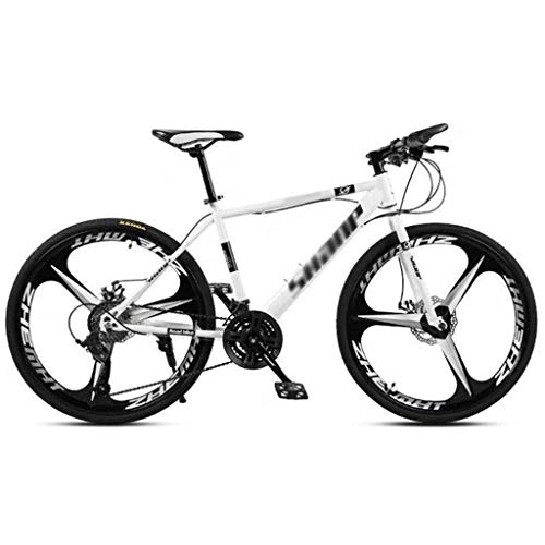 Folding Bike : LILIS Mountain Bike Folding Bike Mountain Bike Road Bicycle Men's MTB 21 Speed 24 / 26 Inch Wheels For Adult Womens (Color : White, Size : 24in)