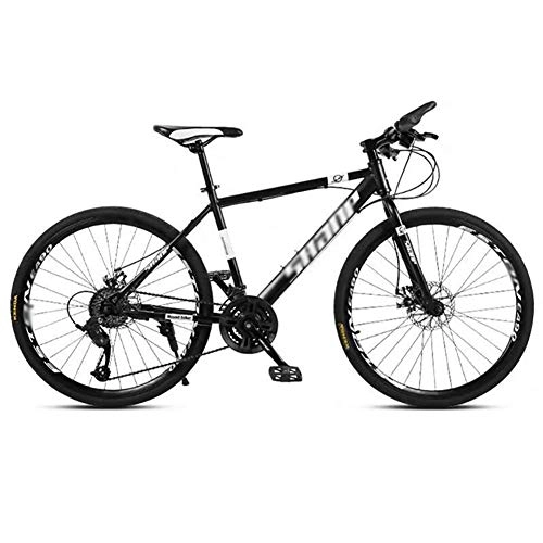 Folding Bike : LILIS Mountain Bike Folding Bike Mountain Bike Road Bicycle Men's MTB 24 Speed 24 / 26 Inch Wheels For Adult Womens (Color : Black, Size : 24in)