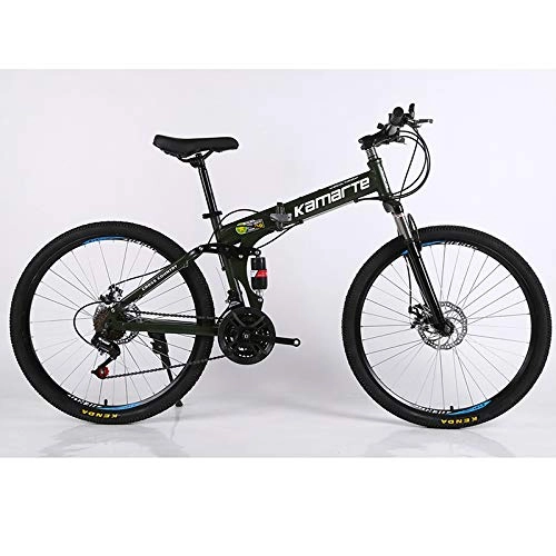 Folding Bike : Link Co Disc Brake Mountain Bike Speed Folding Bike 26 * 17 Inch, Black