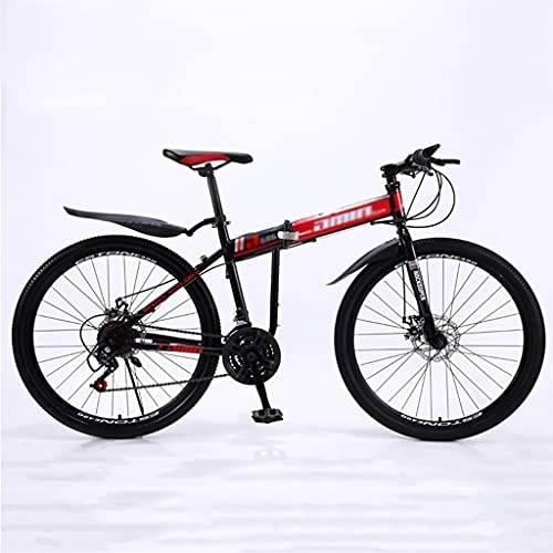 Folding Bike : LiRuiPengBJ Children's bicycle 26 Inch Folding Mountain Bike 21 Speed for Youth Adult Aluminum Steel Frame Mountain Bicycle with Shock Absorbers for Men and Women (Color : Style3, Size : 27 speed)