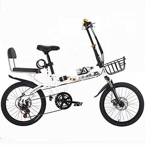 Folding Bike : LiRuiPengBJ Children's bicycle 60inch 20inch Folding MTB Bicycle Variable Speed Mountain Bike Adjustable Seat with Dual Disc Brakes and Shock Absorbers City Bicycle (Size : 20inch)