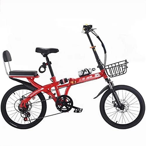 Folding Bike : LiRuiPengBJ Children's bicycle Variable Speed Folding Bicycle Bike for Adult Ultra Light Women's Light Work Variable Speed Portable Adult Small Student Male Bicycle (Color : Style1, Size : 20inch)