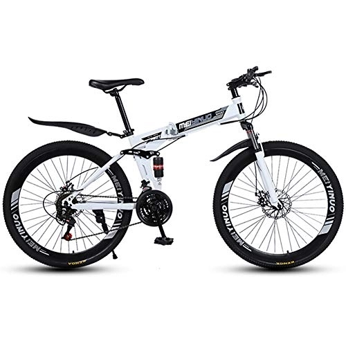 Folding Bike : LIU Mountain Bike 21 Speed 26 Inches Wheel Dual Suspension Folding Bike Dual Disc Brake MTB Bicycle(3 / 6 / 10 / 30 / 40-Spoke), 40knives