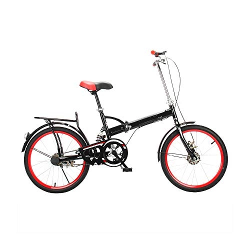 Folding Bike : LLCC Compact Bike 20 Inch Portable Mountain Bike City Bicycle, Ultralight Carbon Steel Adult Kids Lightweight Bicycle