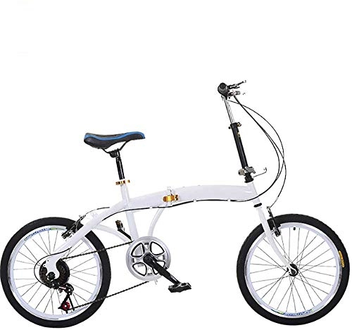 Folding Bike : LLYU Folding City Bicycle Bike, Folding Bike Shock-Absorbing Anti-Tire Bike, Male And Female Adult Lady Bike，Convenient light alloy